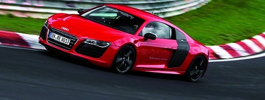 Electric Audi R8 sets lap record. Image by Audi.