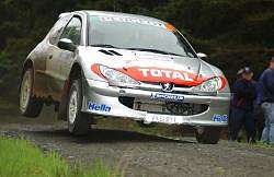 7th place: Rory Galligan and Gordon Noble in the Peugeot 206 XS. Image by Colin Courtney. Click here for a larger image.