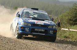 4th place: Jock Armstrong and Neil Ewing in the Subaru Impreza. Image by Colin Courtney. Click here for a larger image.