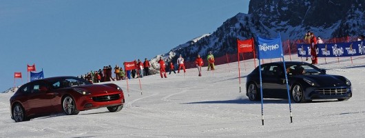 Alonso and Massa take to the slopes. Image by Ferrari.
