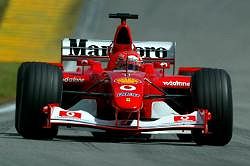 Michael Schumaher gave the new Ferrari F2002 a debut victory. Image by Ferrari. Click here for a larger image.