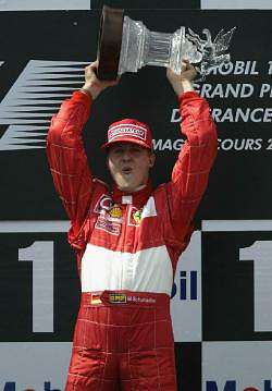 Schumacher is undoubtedly one of the best F1 drivers of all time. Image by Shell. Click here for a larger image.