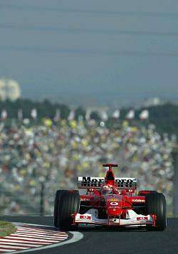 Michael Schumacher, Ferrari, 1st place. Image by Shell. Click here for a larger image.