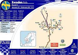 The 2002 Sweden route map. Image by John Rigby, FIA. Click here for a larger image.