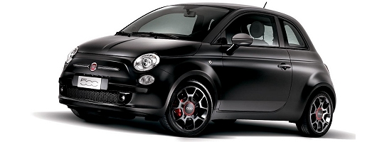 Fiat 500 goes back to black. Image by Fiat.