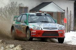Juha Kankkunen, Hyundai Accent WRC 2002, 8th place. Image by Hyundai. Click here for a larger image.