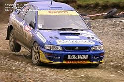 2nd place: David Higgins and Daniel Barritt in the Subaru Impreza. Image by Mark Sims. Click here for a larger image.