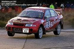 Charlie Payne / Craig Thorley    (Mitsubishi Lancer Evo4). Image by Mark Sims. Click here for a larger image.