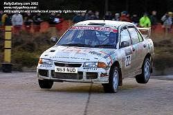 Steve Hill / Andrew Bargery  (Mitsubishi Lancer Evo3). Image by Mark Sims. Click here for a larger image.