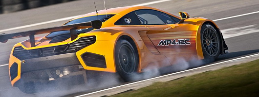 McLaren MP4-12C GT3 racer on test. Image by McLaren.