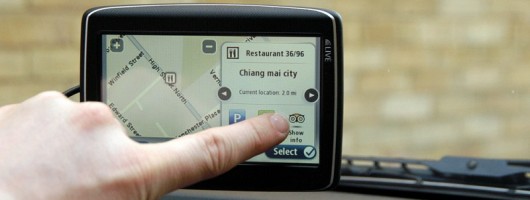 TomTom Go Live 825 on test. Image by Graeme Lambert.