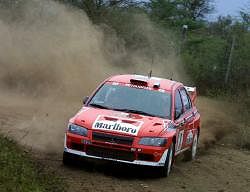 Alister McRae, Mitsubishi Lancer WRC, 8th place. Image by Mitsubishi. Click here for a larger image.