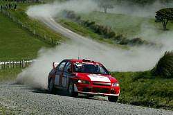 Francois Delecour, Mitsubishi Lancer WRC, 9th place. Image by Mitsubishi. Click here for a larger image.