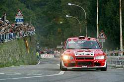 Francois Delecour, Mitsubishi Lancer WRC, 10th place. Image by Mitsubishi. Click here for a larger image.