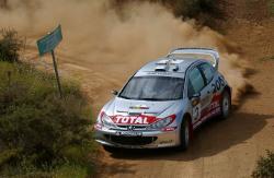 Harri Rovanpera, Peugeot 206 WRC, 4th place. Image by Peugeot. Click here for a larger image.