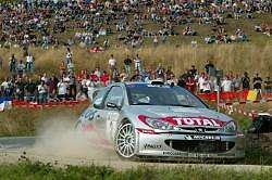 Marcus Gronholm, Peugeot 206 WRC, 3rd place. Image by Peugeot. Click here for a larger image.