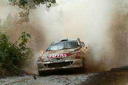 Gilles Panizzi, Peugeot 206 WRC, 6th place. Image by Peugeot. Click here for a larger image.