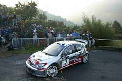Marcus Gronholm, Peugeot 206 WRC, 2nd place. Image by Peugeot. Click here for a larger image.