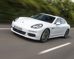 Passenger ride in new plug-in hybrid Porsche. Image by Porsche.