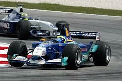 Massa scored his first F1 points in only his second ever F1 race. Image by Sauber. Click here for a larger image.