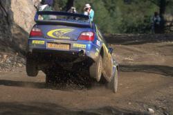 Tommi Makinen, Subaru Impreza WRC, 3rd place. Image by Subaru. Click here for a larger image.