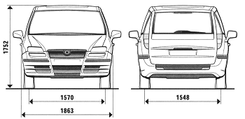 2003 Fiat Ulysse front and rear views. Image by Fiat.