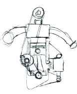 First Sketch. Saab Variable Compression Concept. Photograph by Saab.