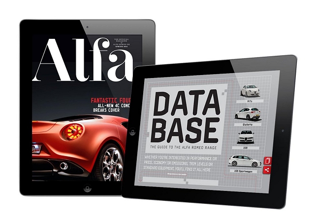Alfa Romeo launches new iPad App. Image by Alfa Romeo.
