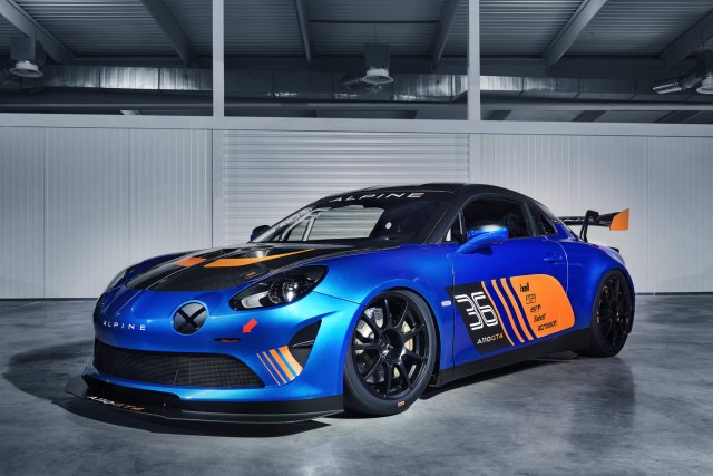 Alpine goes racing again with A110 GT4. Image by Alpine.