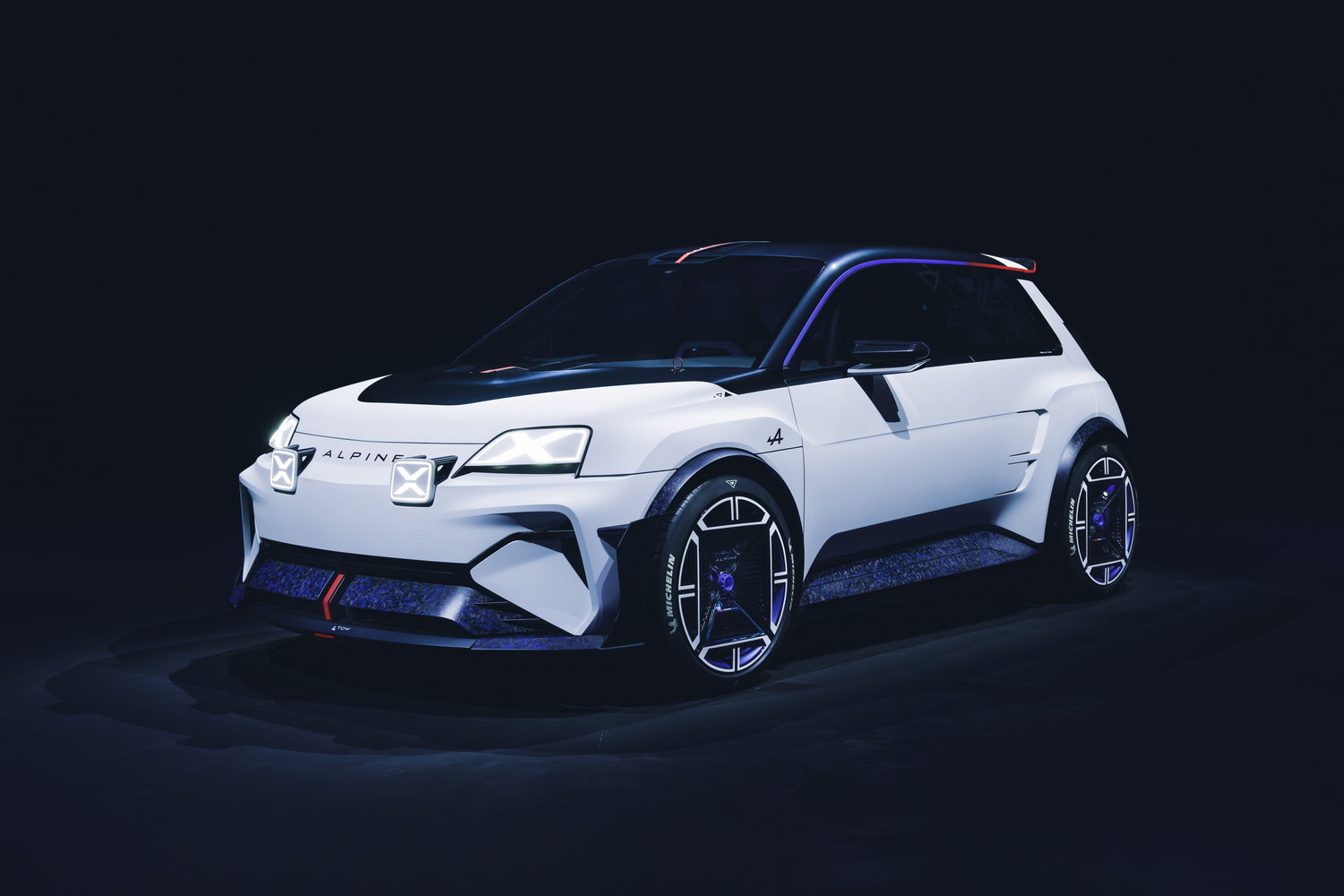 Alpine’s upcoming electric hot hatch previewed by A290_B. Image by Alpine.