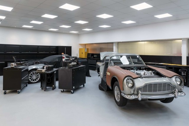 Bond Aston DB5s nearing completion. Image by Aston Martin.