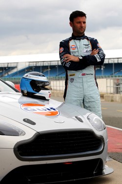 Passenger ride in the 2012 Aston Martin Vantage GT4. Image by Aston Martin.