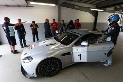 Passenger ride in the 2012 Aston Martin Vantage GT4. Image by Aston Martin.