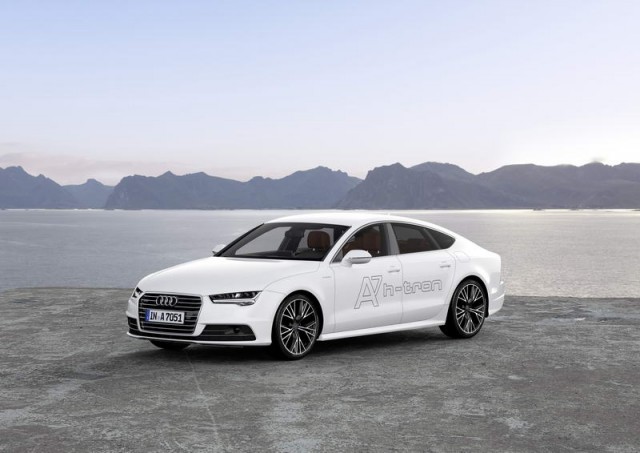 Audi A7 mates fuel cell with electric drive. Image by Audi.