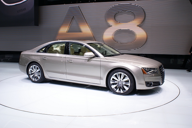 Detroit Auto Show: Audi A8. Image by headlineauto.