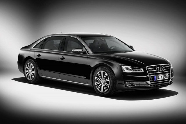 Armour-plated Audi A8 now available. Image by Audi.
