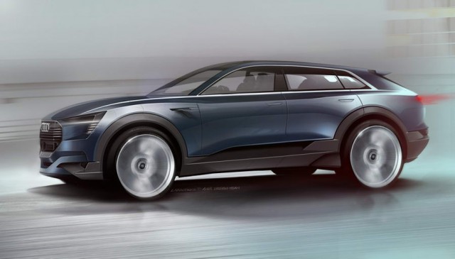 Audi starts to reveal the new Q6 e-tron. Image by Audi.