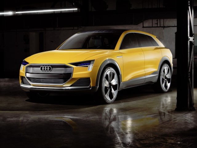 Audi drops hydrogen cell into h-tron concept. Image by Audi.