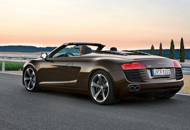Audi R8 Spyder now with V8 power. Image by Audi.