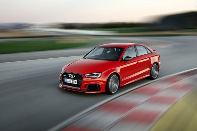 Audi releases RS 3 saloon into the wild. Image by Audi.