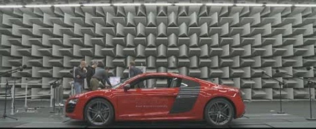 Audi R8 gets spaceship soundtrack. Image by Audi.