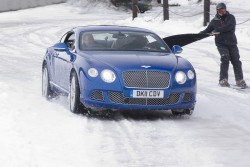 Ski Joring by Bentley Continental GT. Image by Dominic Fraser.