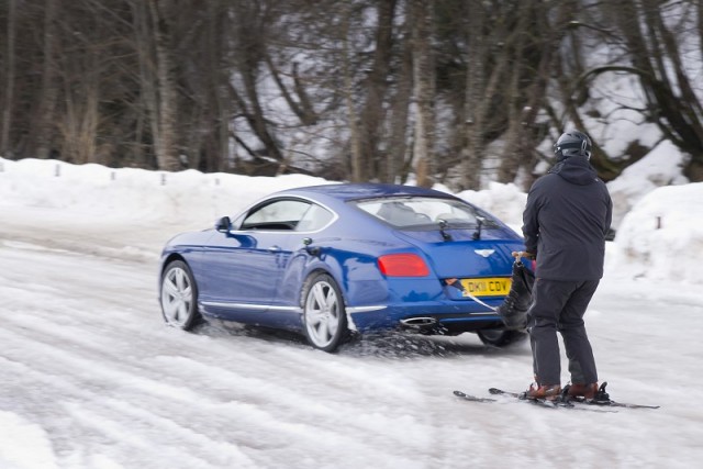 Feature drive: Skijoring with Bentley. Image by Dominic Fraser.