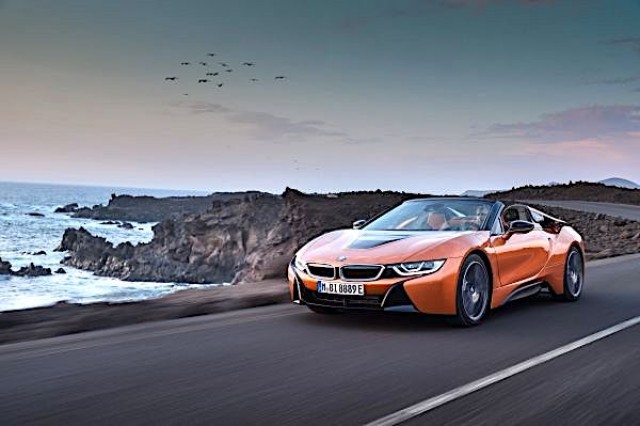 BMW i8 Roadster revealed in full. Image by BMW.