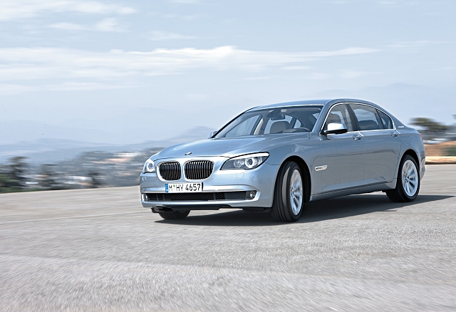 BMW's ActiveHybrid 7 on the road. Image by BMW.
