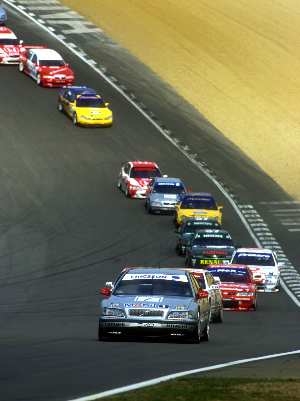 The twisting Brands Hatch track makes it tricky to overtake