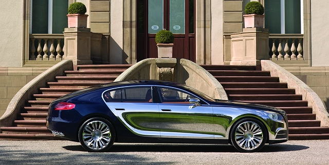 Bugatti reveals saloon of its future. Image by Bugatti.