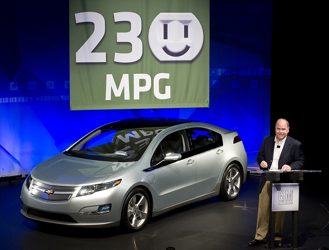 Over 275mpg claimed for Volt. Image by Chevrolet.