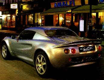 The beautiful Elise has been made more masculine with the addition of an extra spoiler and new wheels.