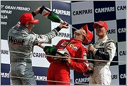 The podium of the 2000 Italian GP. Image by Eileen Buckley.